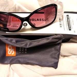 Spy Fiona sunglasses NWT - black with clear happy merlot fade